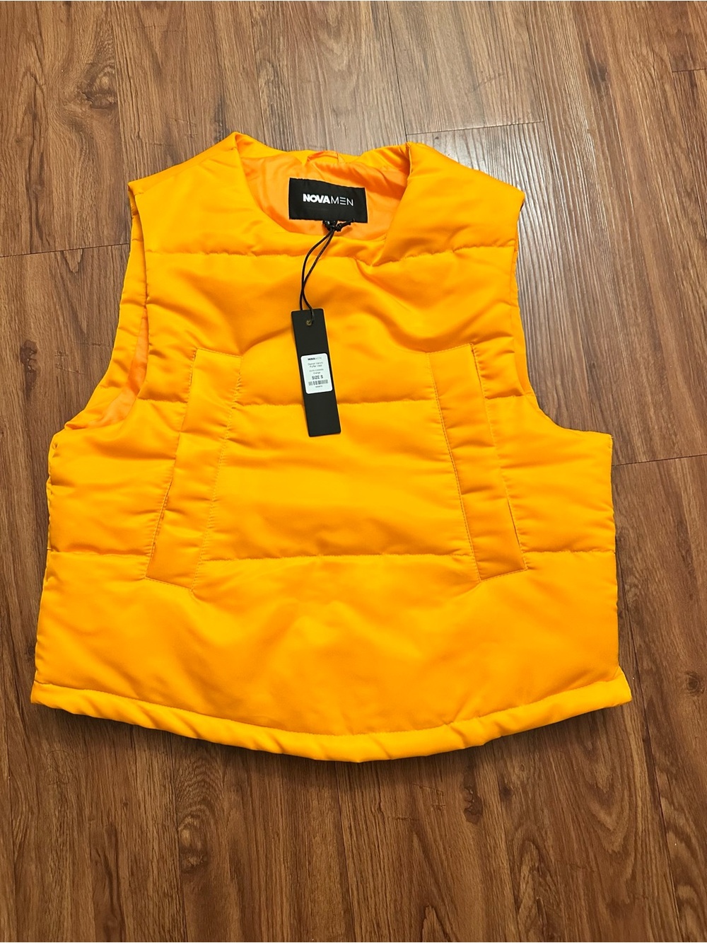 NovaMen Detroit Orange Quilted Puffer Vest